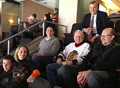 Endowment hockey fans enjoying the game